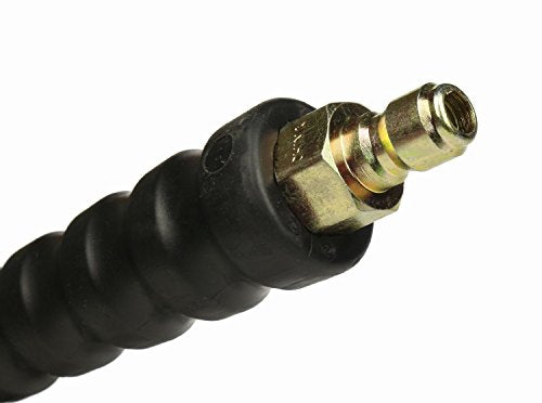 4000 PSI Gris 3/8" x 50 pies 1 capa de alambre de alta resistencia trenzado de goma envuelta manguera de lavado a presión con acopladores