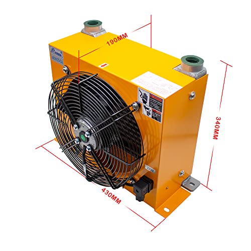 Enfriador de aire hidráulico Radiador de aceite refrigerado por aire Serie AF Enfriadores de aceite de aluminio hidráulicos de aleta de placa 100L/MIN (DC 12V)