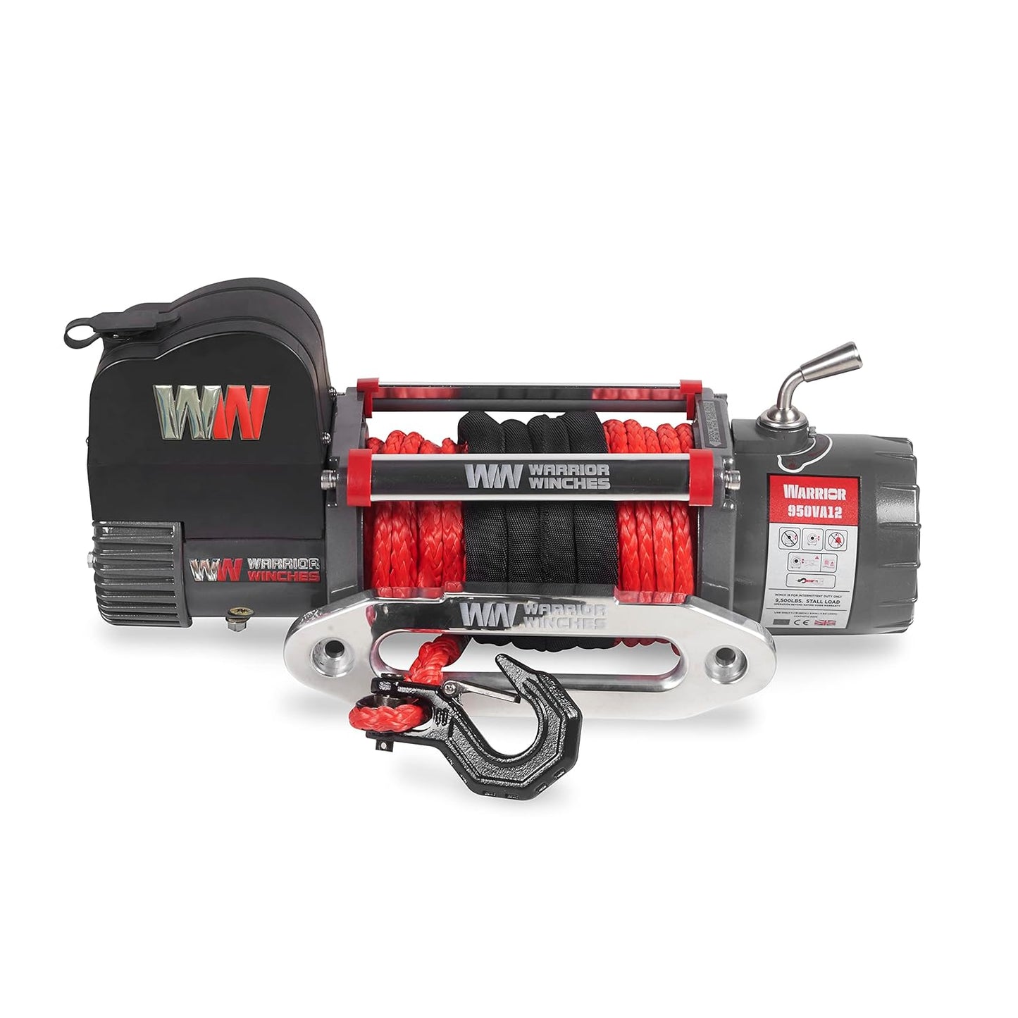 Warrior Winches Samurai 8,000 lbs 12v cabrestante eléctrico con cable de acero: perfecto para Jeep Wranglers, camiones, ATV y aventuras todoterreno. Controles inalámbricos