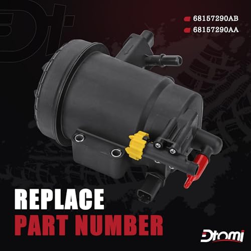 Conjunto de carcasa del filtro de combustible compatible con Ram Vehicle 2500 3500 4500 5500 2013-2018 6.7L Turbo Diesel Engine Replace# 68157291AA 68157290AB