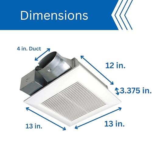 Panasonic FV-0510VS1 WhisperValue DC ventilador extractor, 50/80/100 CFM