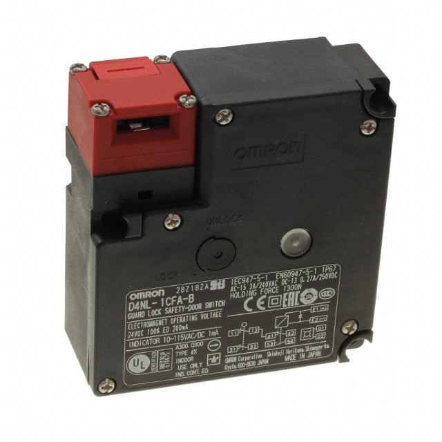 Omron Automation and Safety D4NL-1CFA-B D4NL Liberación de solenoide DPST-NO/NC (Normalmente abierto/cerrado) + DPST-NC (Normalmente cerrado)