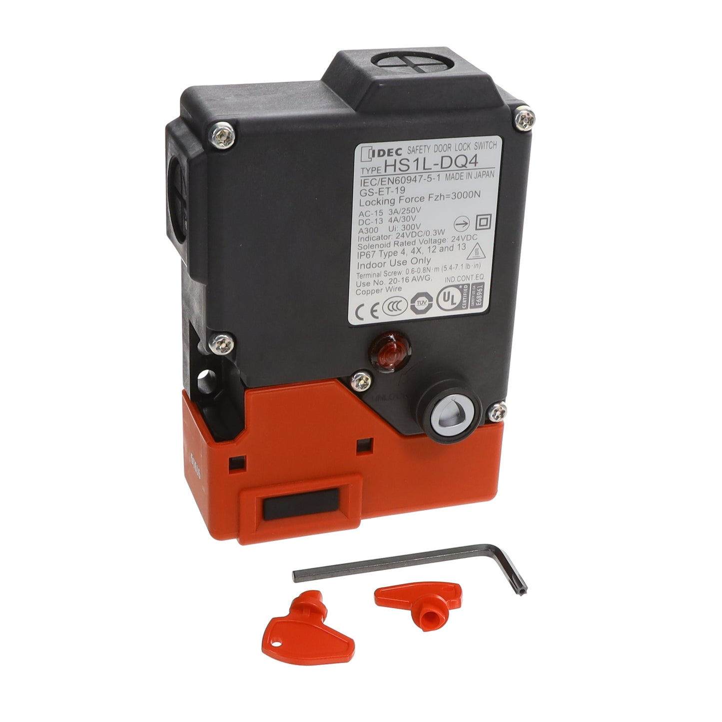 IDEC HS1L-DQ44KMSRP-R HS1L Liberación de solenoide 3PST-2NC (Normalmente cerrado)/1NO (Normalmente abierto) x 2