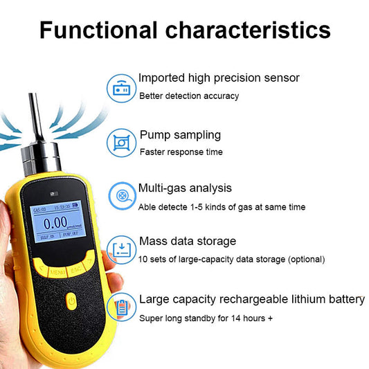 Detector de Fugas de Helio Portátil de Alta Calidad SKZ1050-He, Analizador de Pureza de Gas, Unidad de Alarma de Concentración