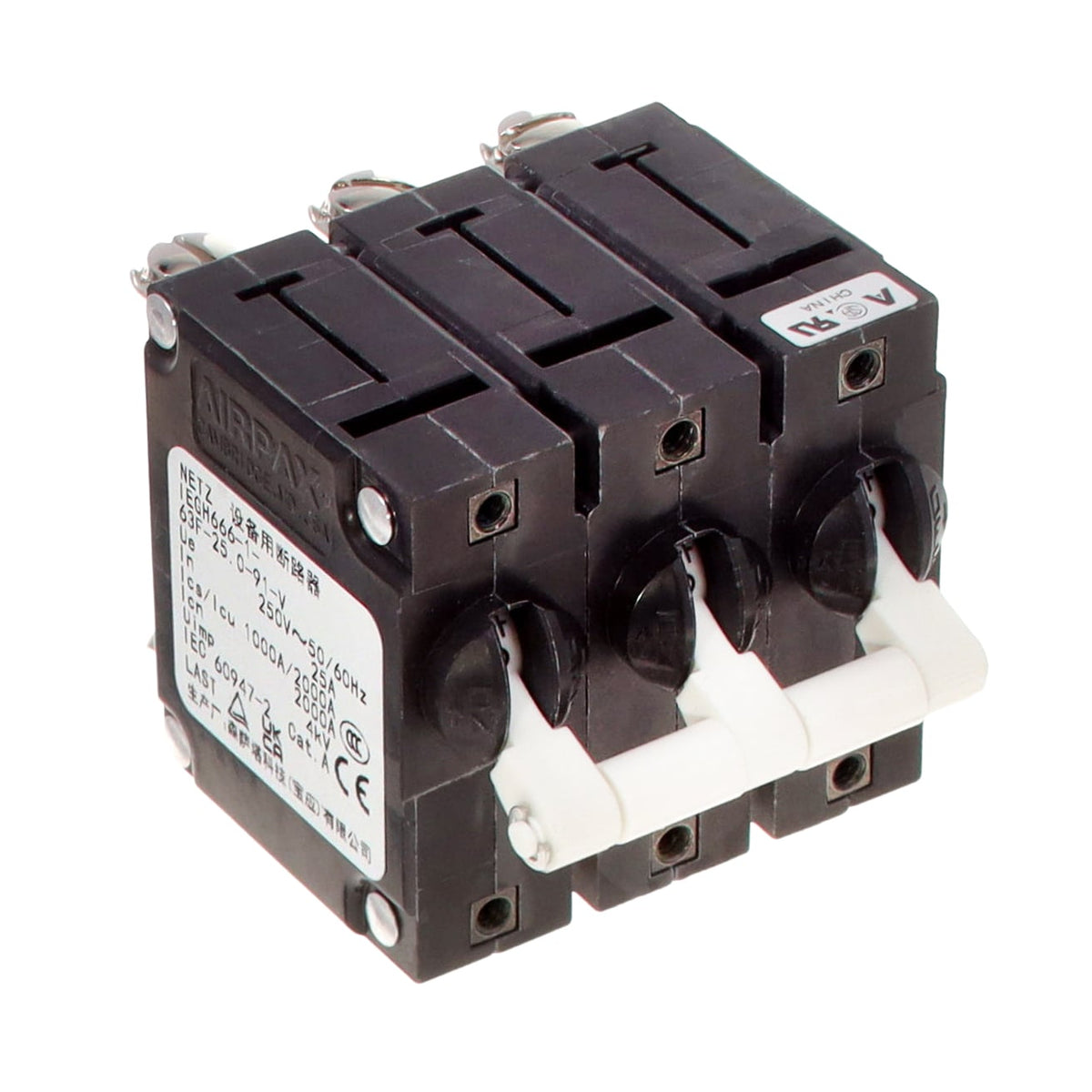 Sensata-Airpax IEGH666-1-63F-25.0-91-V IEG Montaje en panel Magnético, (retardo hidráulico) 25A