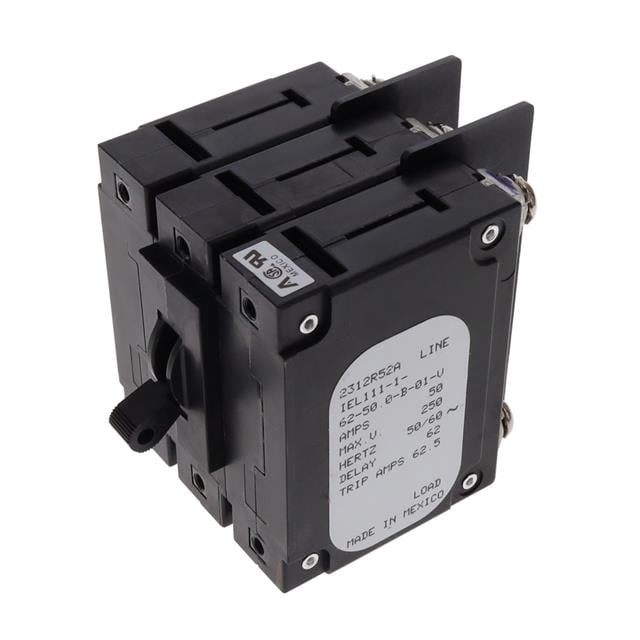 Sensata-Airpax IEL111-1-62-50.0-B-01-V IEL Montaje en panel Magnético, (retardo hidráulico) 50A