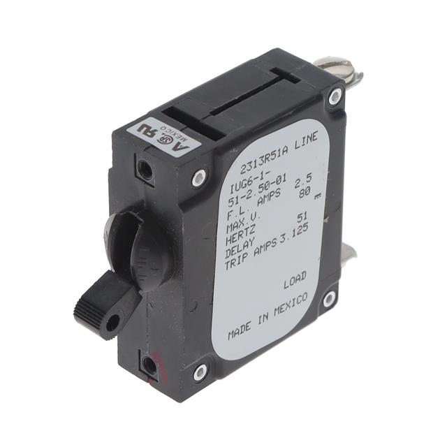 Sensata-Airpax IUG6-1-51-2.50-01 IUG Montaje en panel Magnético, (retardo hidráulico) 2.5A