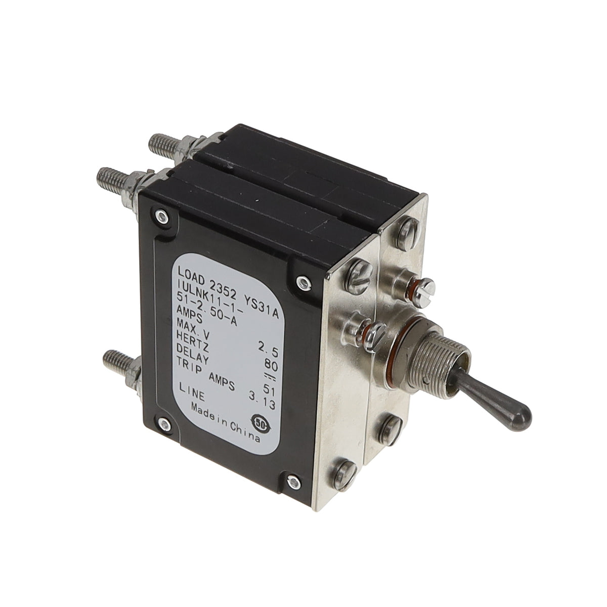 Sensata-Airpax IULNK11-1-51-2.50-A IUL Montaje en panel Magnético, (retardo hidráulico) 2.5A