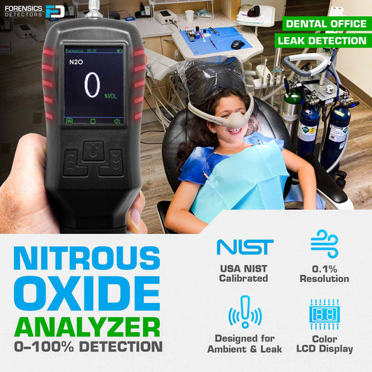 Analizador de Gas Óxido Nitroso (N2O) | UE Certificado de Calibración FORENSICS DETECTORS Modelo: FD-311-N2O
