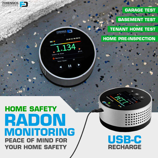 FORENSICS DETECTORS FD-65-RADON DETECTOR DE GAS RADON