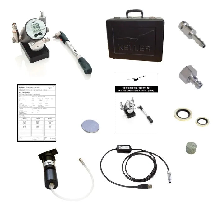 KELLER Calibrador de baja presión LPX-2BAR, rango de -1 a 2 bar, precisión del 0,05 % (de 10 a 40 °C)