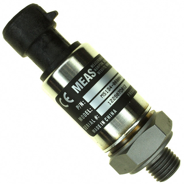 TE Connectivity Measurement Specialties M5134-000004-250PG M5100 Automatización industrial Manómetro ventilado Voltaje analógico Macho - 7/16" (11.11mm), junta tórica