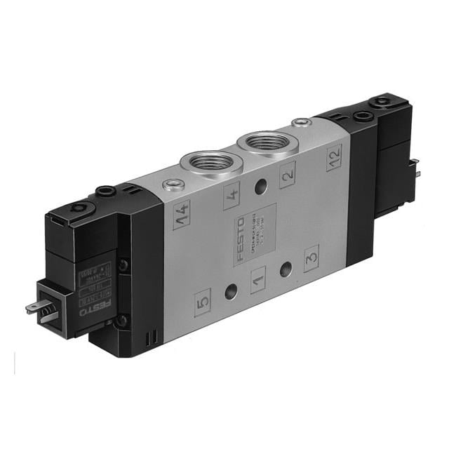 Festo Corporation CPE24-M1H-5/3E-3/8 CPE Válvula de solenoides 05-mar 36 ~ 145 PSI (2.5 ~ 10 bar) Válvula de solenoides