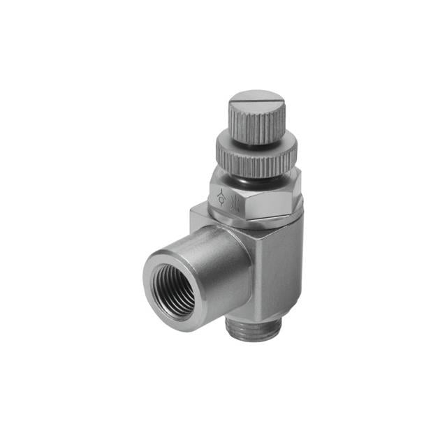 Festo Corporation GRLA-M5-RS-B GRLA Restrictor de flujo, ajustable Una dirección 29 ~ 145 PSI (2 ~ 10 bar) Válvula de control