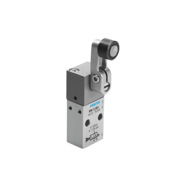 Festo Corporation RW-3-M5 RW Válvula de control 3/2 normalmente cerrado -13.8 ~ 116 PSI (-0.95 ~ 8 bar) Válvula de control