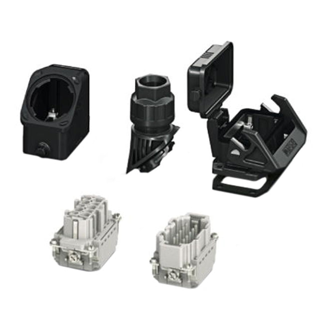Phoenix Contact 1408791 HEAVYCON® Side-Hood, Bottom-Base 10+Ground