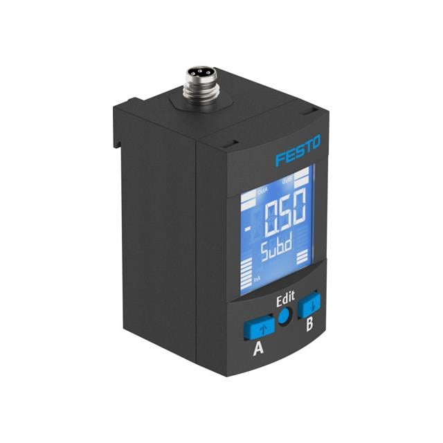 Festo Corporation SPAU-V1R-H-G18FD-L-PNLK-PNVBA-M8U SPAU - Relativa Corriente analógica, voltaje analógico, NPN/PNP - NC/NO Macho, 1/8" (3.18mm) G