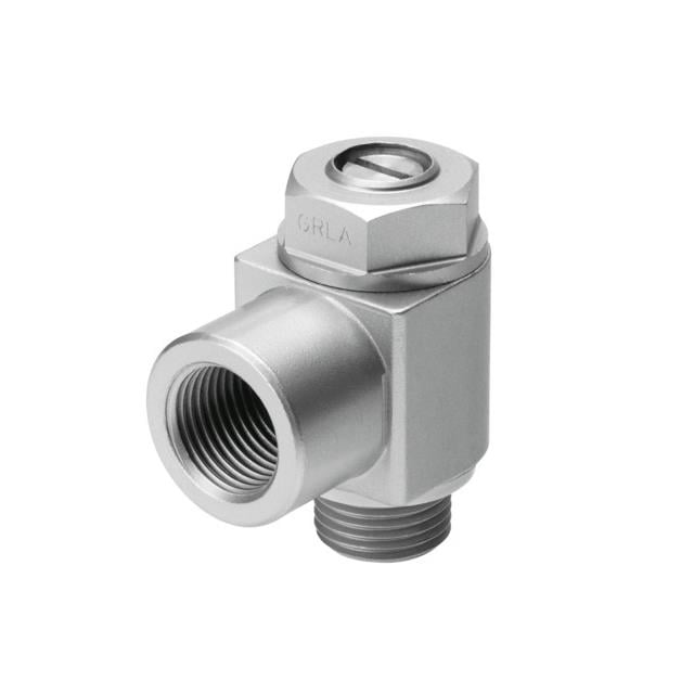 Festo Corporation GRLA-1/2-B - Restrictor de flujo, ajustable Una dirección 4 ~ 145 PSI (0.3 ~ 10 bar) -