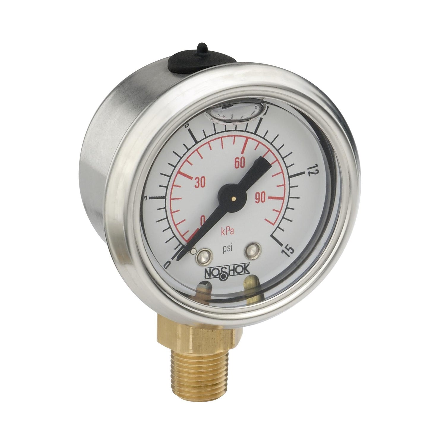 NOSHOK, Inc. 15-901-15-psi/kPa 900 Pressure Gauge Presión operada 0 ~ 15 PSI (0 ~ 1 bar) -