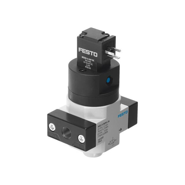 Festo Corporation HEE-1/4-D-MINI-24 HEE Válvula de solenoides 3/2 normalmente cerrado - Válvula de solenoides