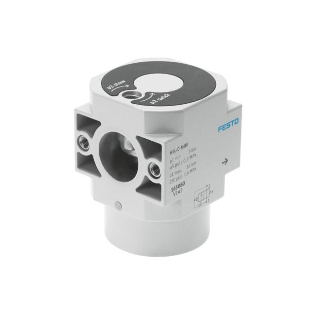 Festo Corporation HEL-D-MIDI HEL Válvula de solenoides 2/2 normalmente cerrado 44 ~ 232 PSI (3 ~ 16 bar) Válvula de solenoides
