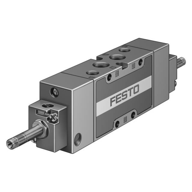 Festo Corporation MFH-5/3G-1/4-B MFH Válvula de solenoides 5/3 normalmente cerrado 44 ~ 145 PSI (3 ~ 10 bar) Válvula de solenoides