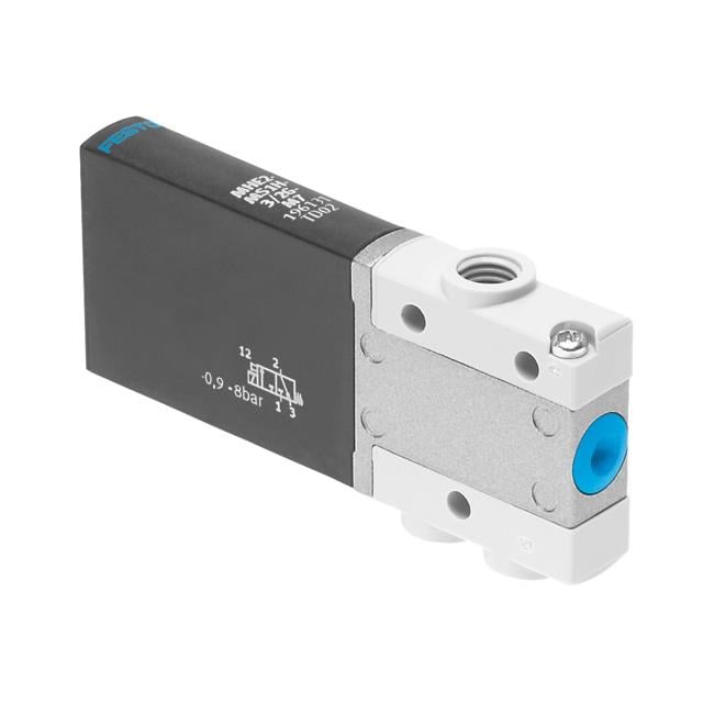 Festo Corporation MHE2-MS1H-3/2G-M7 MHE Válvula de solenoides 3/2 normalmente cerrado -13 ~ 116 PSI (-0.9 ~ 8 bar) Válvula de solenoides