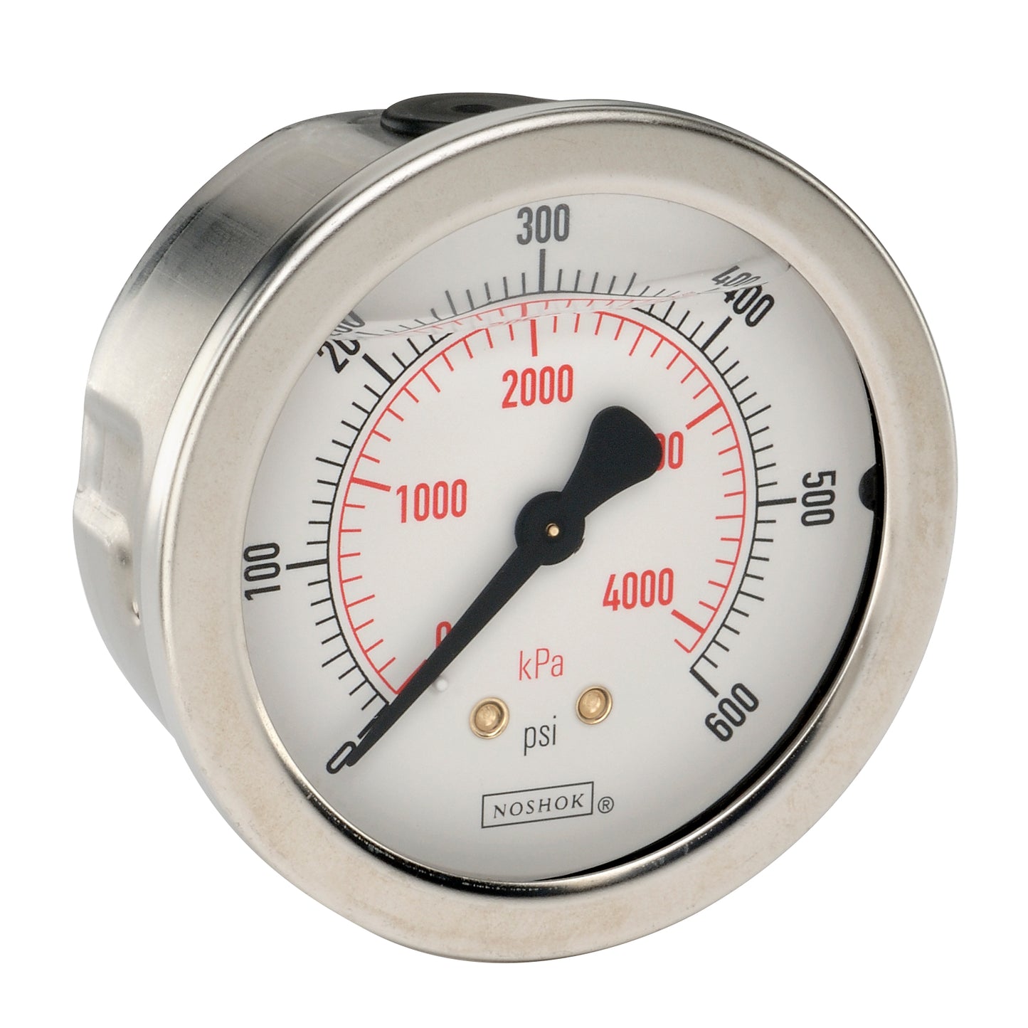 NOSHOK, Inc. 25-911-3000-psi/kPa-SST 900 Pressure Gauge Presión operada 0 ~ 3000 PSI (0 ~ 207 bar) -