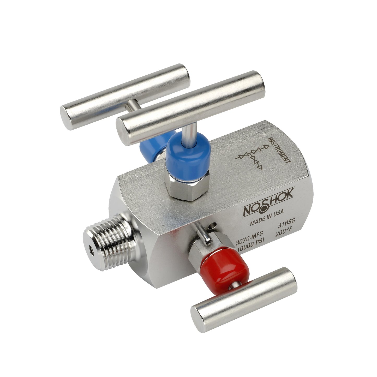NOSHOK, Inc. 3070-MFS 3070 Válvula de aguja Presión operada 10000PSI (689 bar) Válvula de control