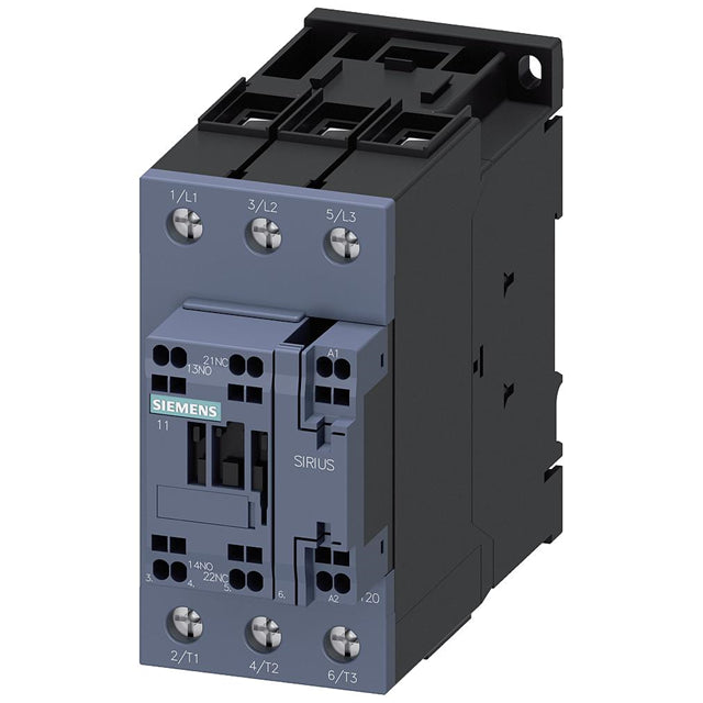 Siemens 3RT20363AK60 3RT2 Montaje de chasis, Riel DIN 120VCA