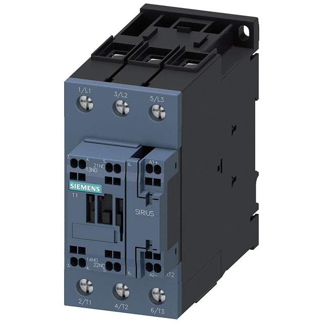 Siemens 3RT20383XJ400LA2 SIRIUS Montaje de chasis, Riel DIN 72VCC