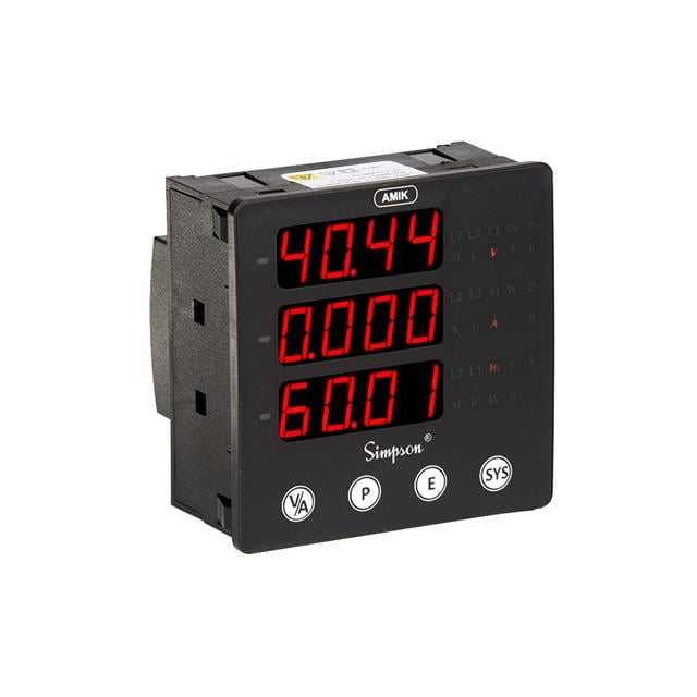 Simpson Electric A100 - Amperímetro Corriente (trifásica) 100V ~ 500V, 1A ~ 5A