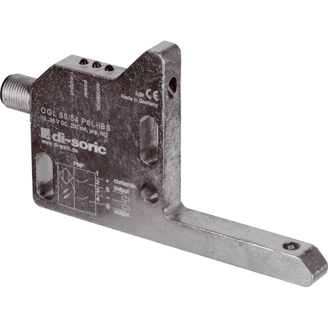 di-soric 204194 - Óptico 2.362" (60mm) PNP-NO IP67