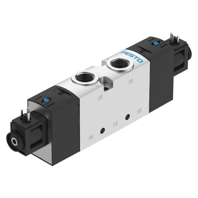 Festo Corporation VUVS-L30-P53C-MD-G38-F8-1C1 VUVS Válvula de solenoides 5/3 normalmente cerrado 36 ~ 145 PSI (2.5 ~ 10 bar) Válvula de solenoides