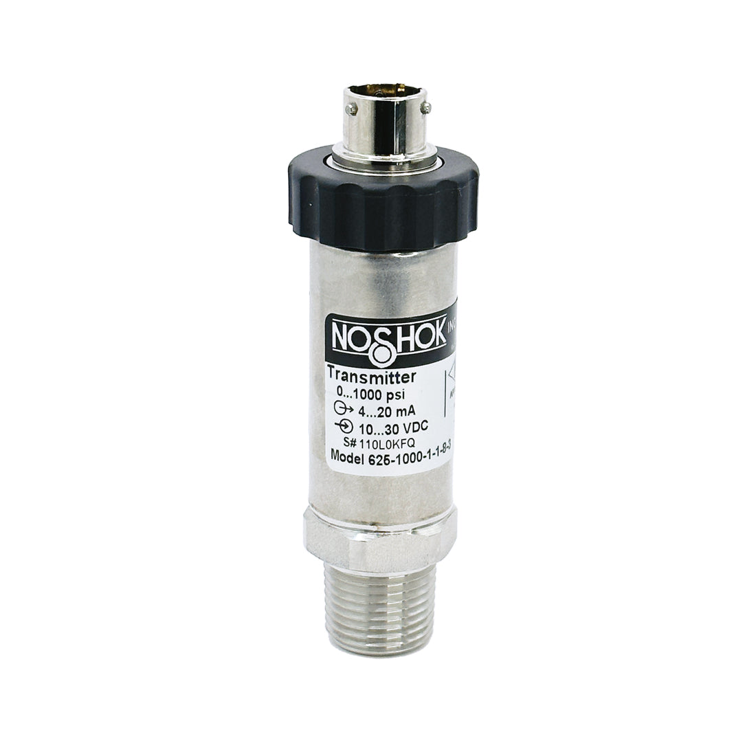NOSHOK, Inc. 625-2000-1-1-8-3 625 Industrial Medidor Corriente analógica Macho - 1/2" (12.7mm) NPT