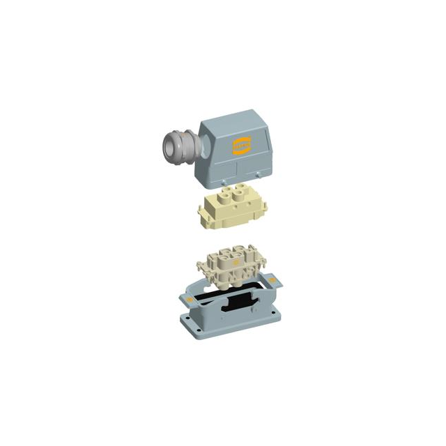 HARTING 73101000009 Han-Kit® Side-Hood, Bottom-Base 4+2+Ground