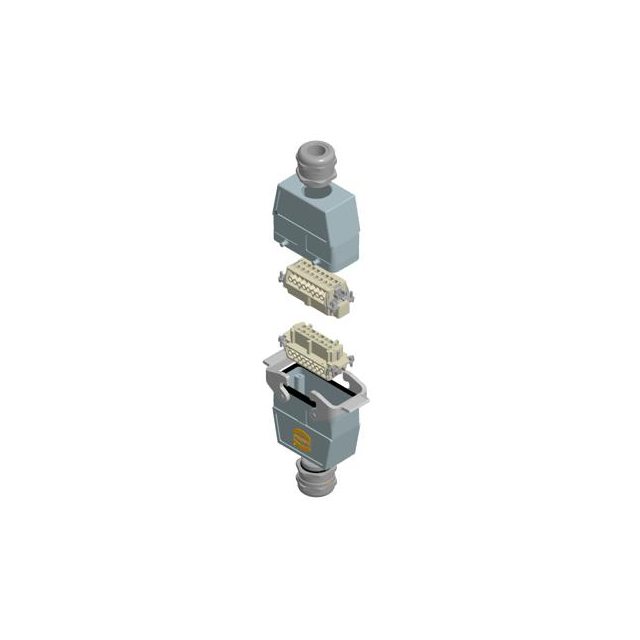 HARTING 73101000030 Han-Kit® Top-Hood, Bottom-Hood 16+Ground