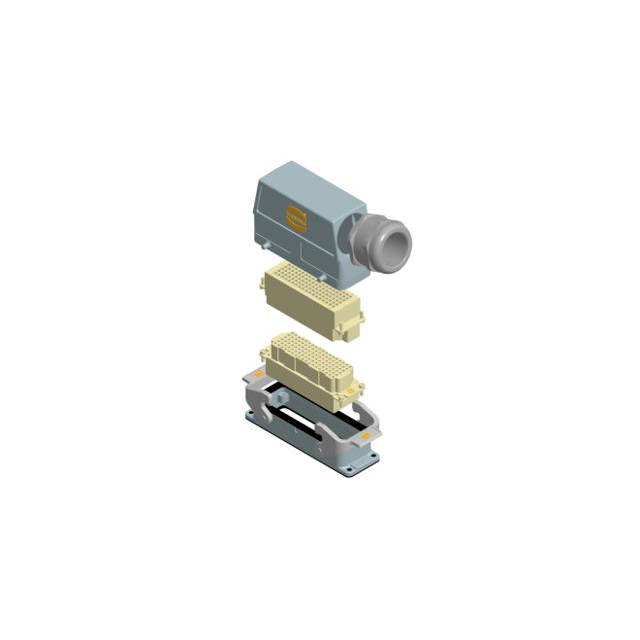 HARTING 73101000035 Han-Kit® Side-Hood, Bottom-Base 108+Ground