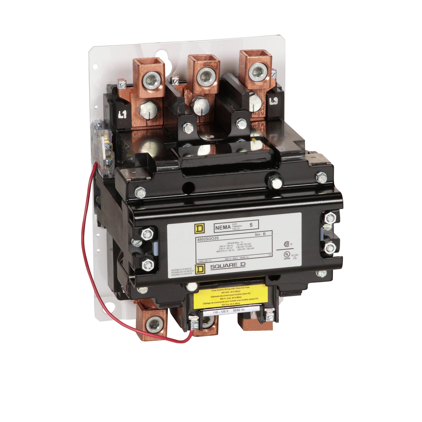 Schneider Electric 8502SGO2V02S Square D Montaje de chasis, Riel DIN 120VCA