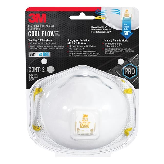 3M 8511HA4-2C-PS 8511 Respirador de partículas desechable Blanco
