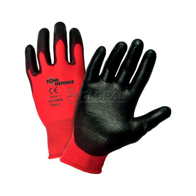 West Chester 701CRPB/XL Zone Defense Guantes Negro, rojo