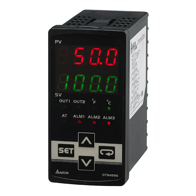 Delta Electronics/Industrial Automation DTB4896RRE DT Process, Temperature Controller (RTD, Type B, E, J, K, L, N, R, S, T, TXK, U) -200°C ~ 1800°C, 0 ~ 20mA, 0 ~ 10VDC, 0 ~ 50mV