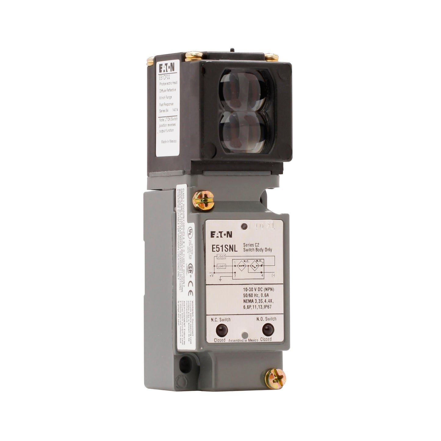 Eaton Electrical E51PLP1 E51 Retrorreflectivo, polarizado 215.748" (5.48m) - IP67