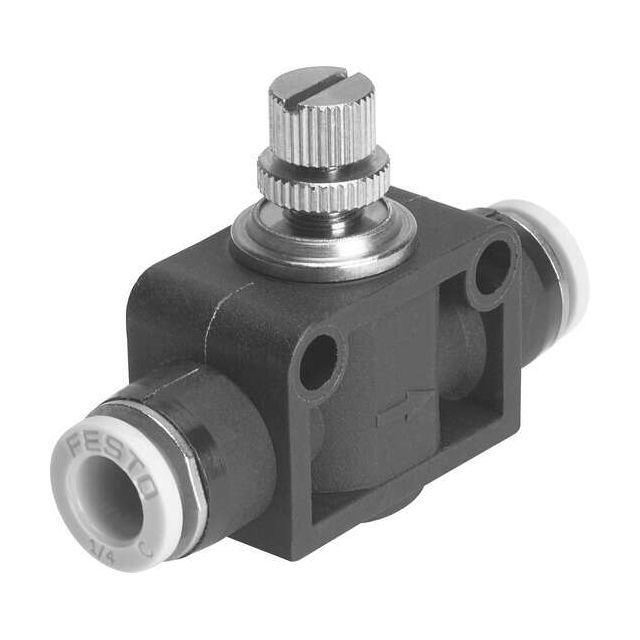 Festo Corporation GR-QB-3/8-U - Restrictor de flujo, ajustable Roscado - -