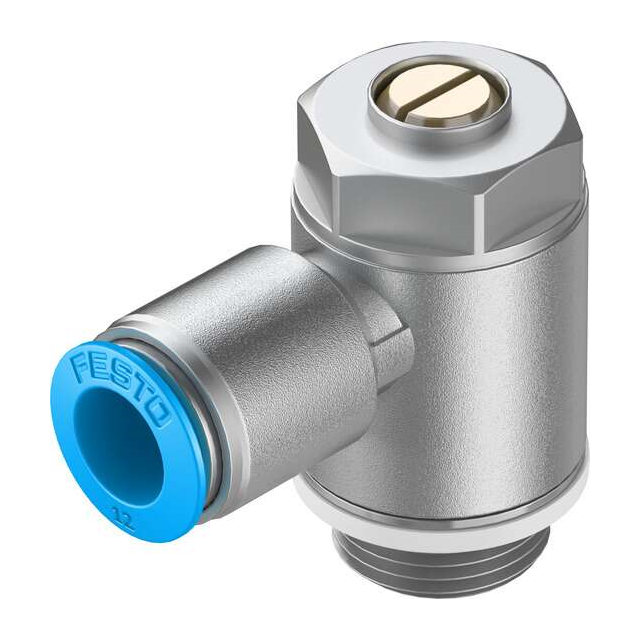 Festo Corporation GRLA-1/2-QS-12-D - Restrictor de flujo, ajustable Roscado - -