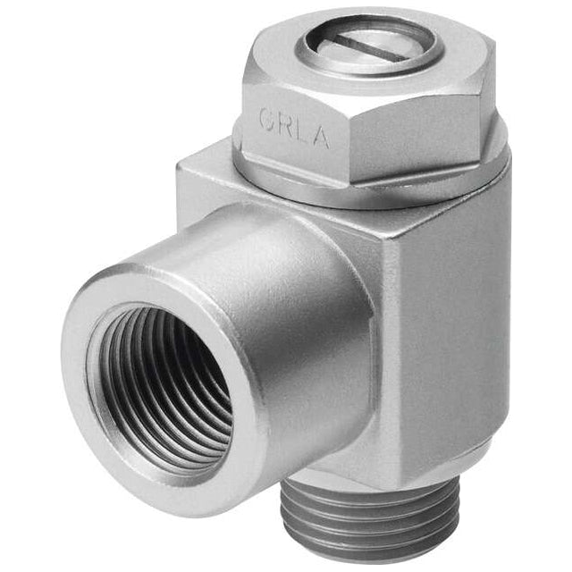 Festo Corporation GRLA-1/8-B - Restrictor de flujo, ajustable Una dirección 4 ~ 145 PSI (0.3 ~ 10 bar) -