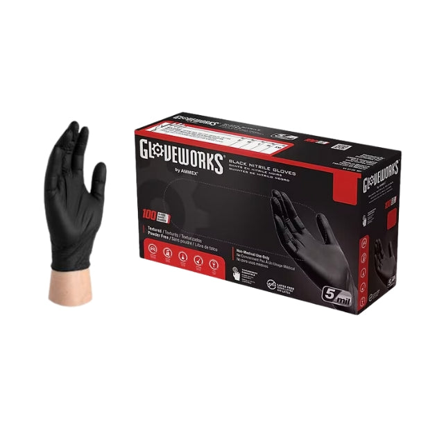 Gloveworks GWON491008milbox - Guantes desechables (descartables) Anaranjado