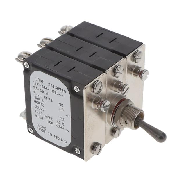 Sensata-Airpax IUGN666-1REC4-53-50.0 IUG Montaje en panel Magnético, (retardo hidráulico) 50A
