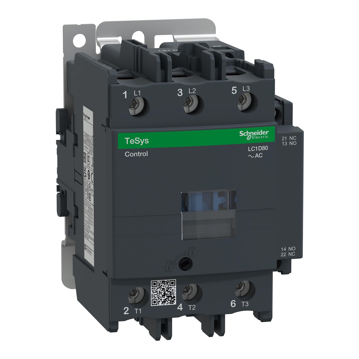 Schneider Electric LC1D80F7 TeSys Montaje de chasis, Riel DIN 110VCA