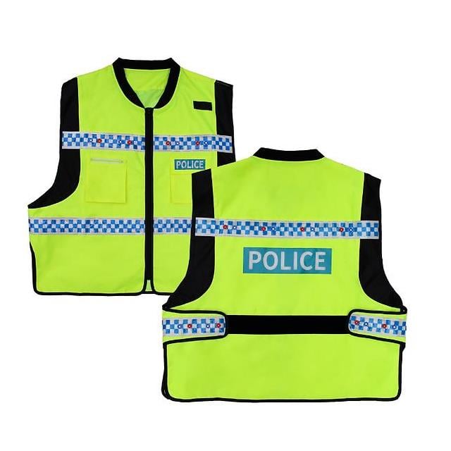 Avondale Innovative Products LLC LED Police Vest-XXL - Chaleco de seguridad Amarillo fluorescente, negro